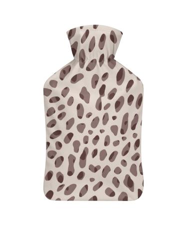 Hot Water Bottle With Lid Animal Skin Pattern Rubber Hot Water Bag For Pain Relief Cramps Foot Warmer Hot And Cold Therapy