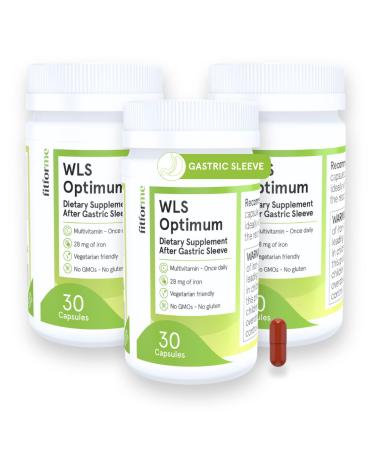 FitForMe Bariatric Multivitamin Tailored for Gastric Sleeve Surgery One-a-Day Capsule 3-Month Supply 90 Count Easy-to-Swallow WLS Optimum Capsule Scientifically Formulated for Men & Women 90 Count (Pack of 1) Capsu