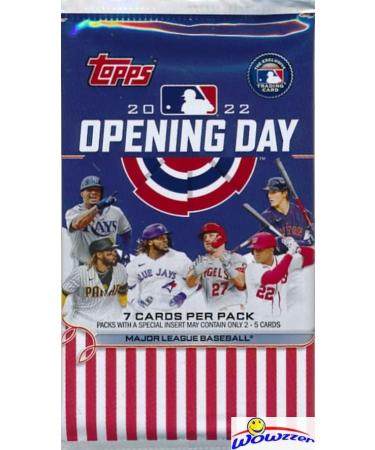 2022 Topps Opening Day Baseball Collection of FOUR (4) Factory Sealed HOBBY Packs with 28 Cards! EVERY Pack Includes 1 Insert! Look for Autos of Mike Trout  Fernando Tatis  Shohei Ohtani & Many More! - Buy Online on GoSupps.com