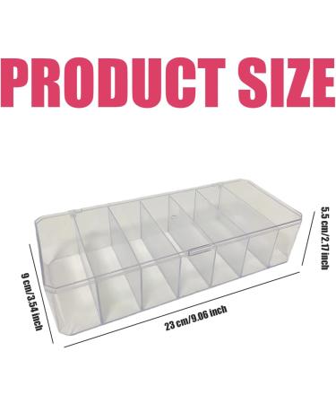 Daily Contact Lens Organizer - Clear Plastic Box with Lid | Dustproof 7-Grid Storage for Lenses & Small Items - Buy Online on GoSupps.com