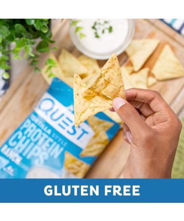 Quest Nutrition Ranch Baked Protein Chips - 12 Pack, 1.1 oz - High Protein, Low Carb, Gluten Free - Buy Online on GoSupps.com