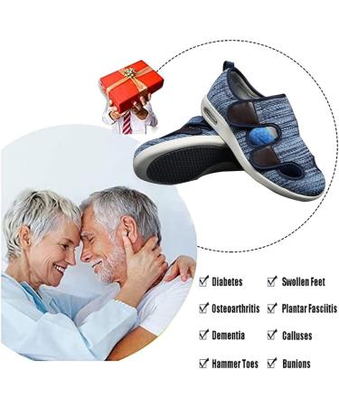 EKSED Diabetic Walking Shoes for Women - Anti-Slip Lightweight Breathable House Shoes - Light Blue, Size 7 - Buy Online on GoSupps.com