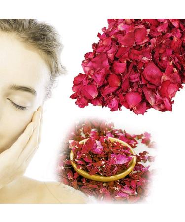 Quesuc 100g Natural Dried Rose Petals - For Foot Bath, Body Bath, Spa, Wedding, Home Fragrance - DIY Crafts - Red Rose Petal Confetti - Buy Online on GoSupps.com