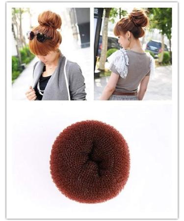 Careforyou Hair Doughnut for Kids - Ballet Hair Knot Ring-Shaped 2-Piece Set in Small & Medium Brown - Perfect for Girls' Hairstyles - Buy Online on GoSupps.com
