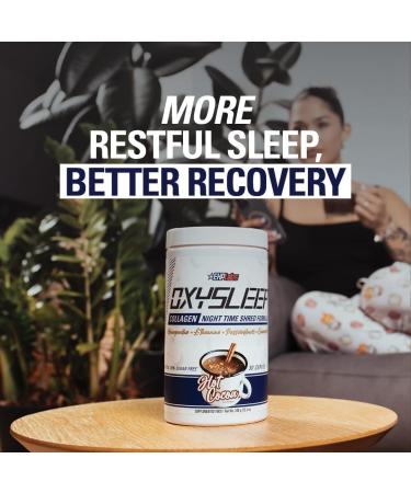 EHP Labs OxySleep Collagen Peptides Powder Night Time Shred - Promotes Deep Sleep & Shredding Skin Bones & Muscle Support Pasture-Raised Bovine Collagen Type I & III 30 Servings (Hot Cocoa) - Buy Online on GoSupps.com