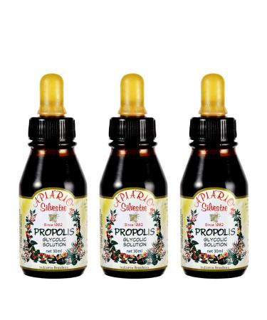 Immune Booster/Immune Support/Great for Cold Symptoms - Official Distributor - 3 Bottles of Apiario Silvestre Brazilian Green Bee Propolis Liquid Glycolic Extract-Non Alcoholic, Wax Free, Sugar Free