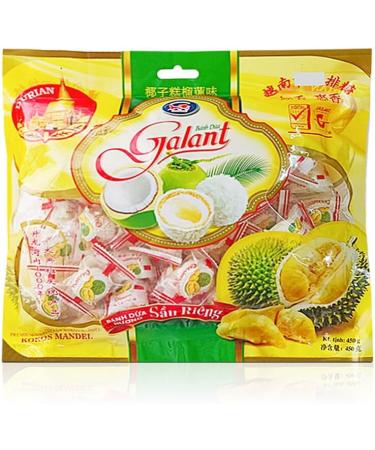 Candy and Sugar 450g Coconut and Peanut Crispy Durian Flavor Sweet and Joyful Candy Coconut and Sugar - Buy Online on GoSupps.com