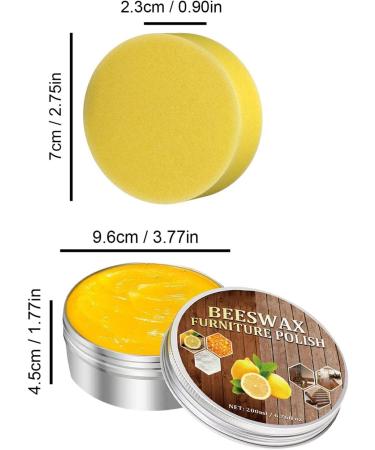 Beeswax Furniture Polish - Wood Polishing Wax for Furniture Care with Sponge | Multipurpose Household Waxing Supplies for Wood Cleaner Polish Furniture Care Pisole - Buy Online on GoSupps.com