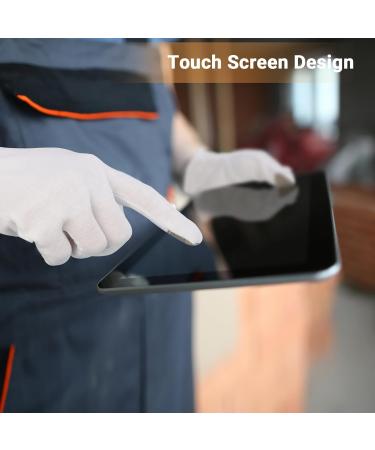 White Touch Screen Cotton Gloves for Dry Hands 10 Pairs Hand moisturizing Gloves Eczema for Lotion Overnight Sleeping Glove Jewelry Art Handling Large Touch Screen(10 Pairs) - Buy Online on GoSupps.com