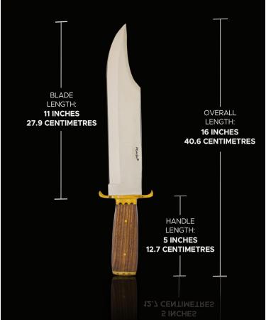 Perkin 38cm Hunting Knife Bowie with Leather Sheath - Premium Quality Survival Knife for Outdoor Adventures | International Shipping Available - Buy Online on GoSupps.com