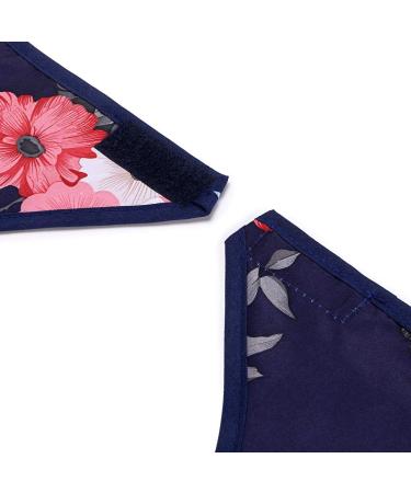 BTSKY Waterproof Adult Bibs (2 Pack) - Reusable, Washable Mealtime Protector with Crumb Catcher (Flowers) - Buy Online on GoSupps.com