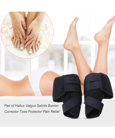 Beaupretty Thumb Black Splint Pair - Hallux Hammer Straightener Comfortable Protector & Breathable Sleeve - Buy Online on GoSupps.com