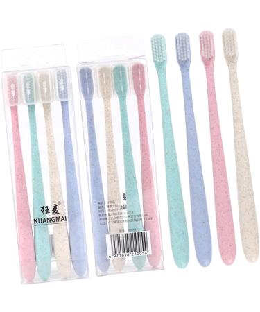 Buy FRCOLOR Soft Bristle Charcoal Toothbrushes - Eco-Friendly Wheat Straw Travel Set for Gum Care & Camping | 8pcs - Buy Online on GoSupps.com