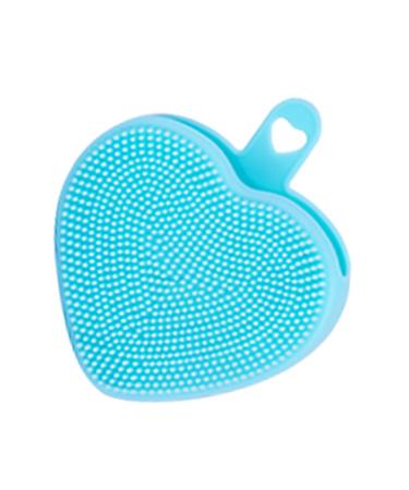 VINTORKY Heart Shaped face Brush Manual Exfoliating Brush Handheld Facial Cleansing Brush face Cleansing Brush Scrubber Manual Facial Cleansing Brush Double Sided face Brush Washing Device 9.8x8.4cm