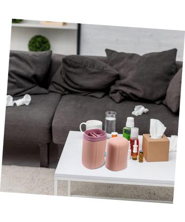 FRCOLOR Travel Wash Cup & Toothbrush Case Set - 2 Pieces 20x7cm Colorful Bathroom Accessories for Convenient Travel - Buy Online on GoSupps.com