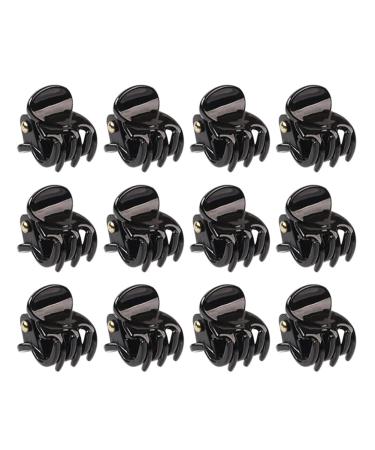 Haobase Mini Hair Clips Color: Black 12 Pack