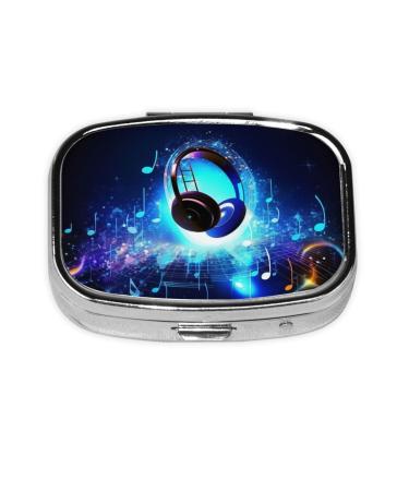 Music Night Printed Square Pill Box Portable Travelling Pill Box Medicine Organiser