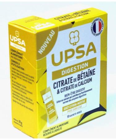 UPSA France Betaine & Calcium Citrate Digestive Comfort - 10 Sachet Pack - Buy Online on GoSupps.com