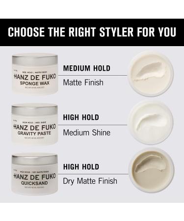 Hanz de Fuko Sponge Wax 2 oz | Premium Organic Men's Hair Styling Paste | Medium Hold Matte Finish - Buy Online on GoSupps.com