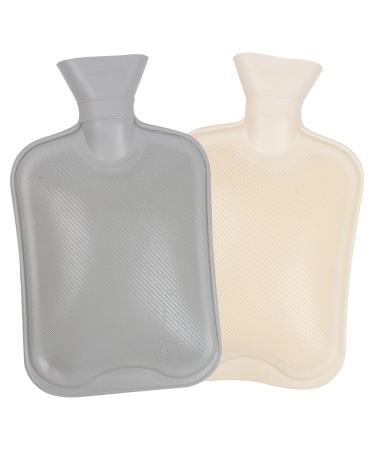 Hot Water Bottles ziko 2L Natural Rubber Durable Hot Water Bag for Hot Compress and Heat Therapy Pain Relief