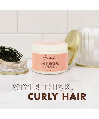 SheaMoisture Coconut & Hibiscus Bundle: Curl & Style Milk 8 Fl Oz + Curl Enhancing Smoothie 12 Oz | Shea Butter Hair Styling Products - Buy Online on GoSupps.com