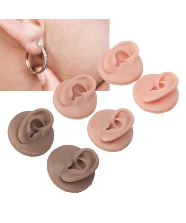3 Pairs of Soft Silicone Ear Models with Acrylic Holder - Perfect for Piercing Practice & Presentation - Buy Online on GoSupps.com
