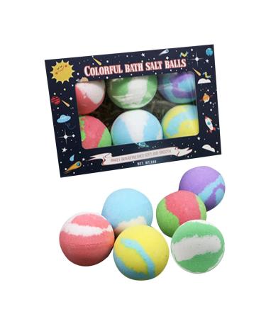 WDhomLT Bath Bombs Set 6 Pieces Set 6 Pieces Bauck Bag Bomb Bombs Company Scented Fizzing Bath Bombs Spa Set Handmade Wrapped Bath Bomb Pack Natural Bath Bombs for Women S One Size Color 1