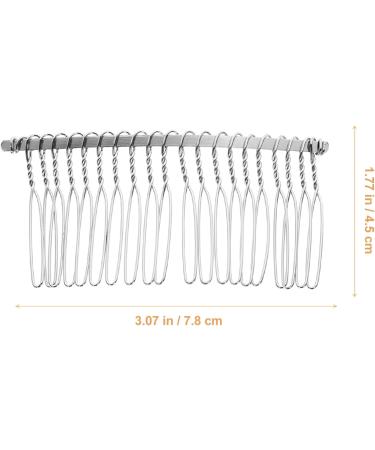 FRCOLOR 8cm Silver Metal Veil Comb - Hair Side Combs - Hair Clip for Women Wire Bridal Veil Hair Clip Comb DIY Wedding Veil Hair Accessory - Buy Online on GoSupps.com