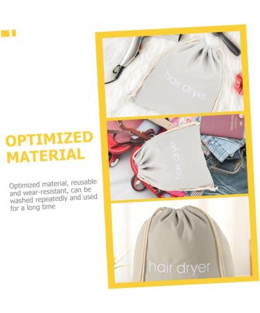Healeved 8 Pcs Hair Dryer Storage Bag Drawstring Toiletry Bag Hair Dryer Receive Bag Bags Fabric Light Grey - Buy Online on GoSupps.com