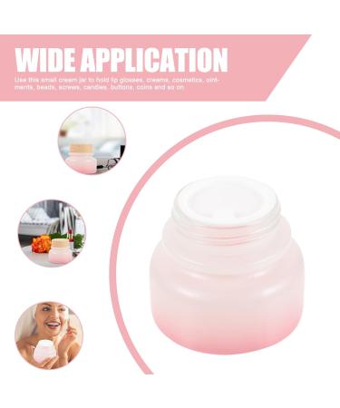 POPETPOP Small Cream Jar Sample Containers Lotion Jar Containers with Lids Small Jar Makeup Container Body Scrub Containers Sample Jars Buttercream Creami Travel Cosmetic Plastic Glass 6.3x6.3cm As Shown - Buy Online on GoSupps.com