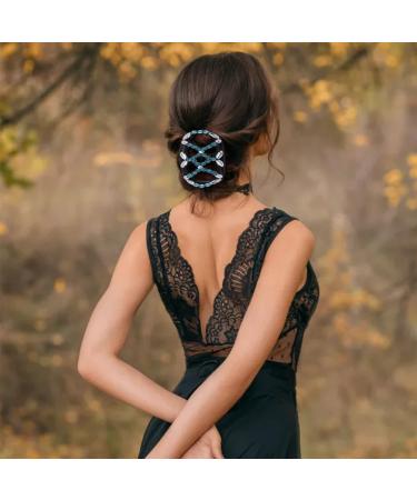 Kytpyi Hair Comb & Clips Set - Fashionable Stretchable Hair Accessories for Thick & Fine Hair - Durable Double Comb with Pearls - 2 Pieces for Women & Girls (Blue) - Buy Online on GoSupps.com