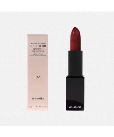 Whamisa Organic Flowers Lip Color #92 Matte - All-Day Natural Coverage with Organic Ingredients | International Shipping - Buy Online on GoSupps.com