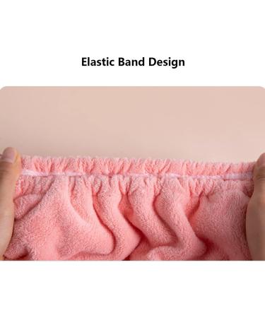2-Piece Cute Rabbit Microfiber Hair Towel Set | Quick Drying Soft Hair Turbans in Brown & Pink | Absorbent Bath Hat for Women - Buy Online on GoSupps.com