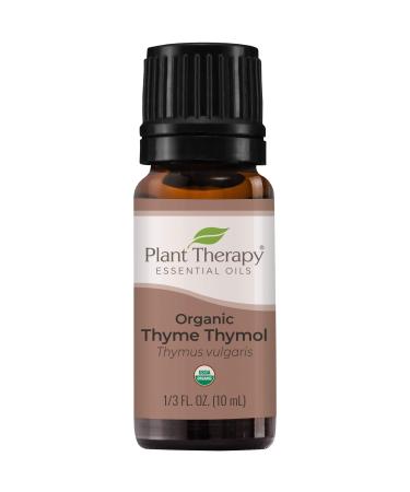 Plant Therapy Thyme Thymol Organic Essential Oil 10 mL (1/3 oz) 100% Pure Undiluted Therapeutic Grade Thyme 0.33 Fl Oz (Pack of 1)