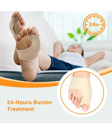 Hallux Valgus Corrector 1 Pair - Bunion Toe Support Separator and Protector with Gel Spreader for Day and Night Use - Buy Online on GoSupps.com