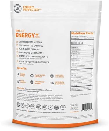TRULABS Endurance Energy Focus Drink Mix - Orange Pineapple | International Shipping - Buy Online on GoSupps.com