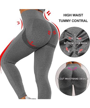 OQQ Women's Butt Lifting Yoga Leggings | High Waist Tummy Control | Ruched Booty Pants - Buy Online on GoSupps.com