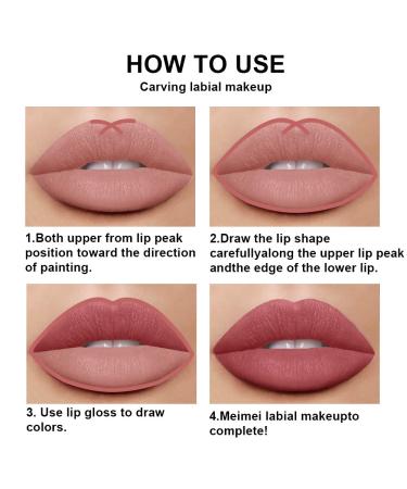Nude Pink Matte Lip Liner and Lipstick Pencil Makeup Set with Brown Liquid Lipstick - Long Lasting Waterproof Formula - 0.21 Fl Oz (Pack of 2) - Buy Online on GoSupps.com