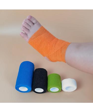 12 Roll Self-Adhesive Finger Plaster Bandage 2.5cm x 4.5m - Elastic Adhesive Tape for Dogs Horses & Animals (Black) - Buy Online on GoSupps.com