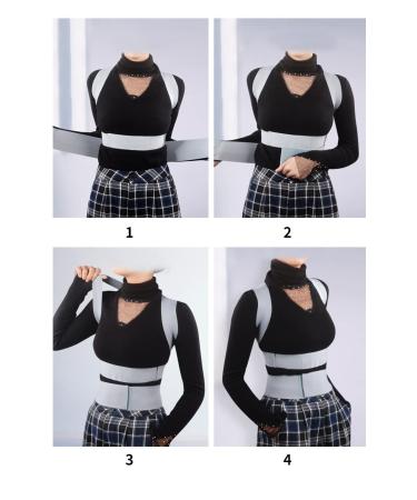 Invisible Posture Corrector Back Brace - Adjustable Large Gray Chest & Spine Support for Hunchback Correction & Scoliosis Relief - Buy Online on GoSupps.com