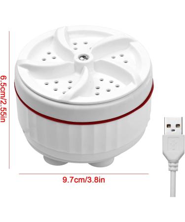Avejjbaey Portable Washing Machine USB Charging Ultrasonic Turbo Washer Machine Fit For Laundry Bucket Basin Bathroom Sink Washer Machine - Buy Online on GoSupps.com