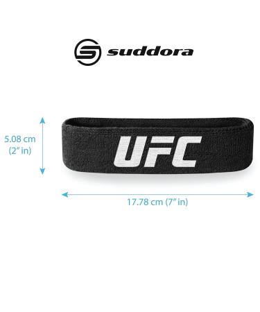 UFC Black/White Terry Cloth Headband - One Size | Black/White - Buy Online on GoSupps.com