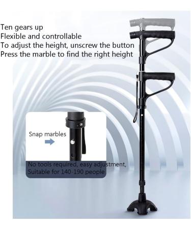 Aluminum Forearm Crutches for Seniors with Led Light Adjustable Walking Stick Ight Telescopic Balanced Mobility Aid Warm Life Bathing in Sunlight - Buy Online on GoSupps.com