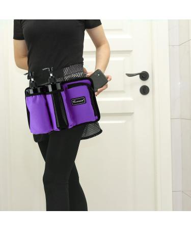 Massage Oil Holster Bag - 3 Bottle Violet - Ideal for Massage Therapists | Lotion & Oil Storage - Buy Online on GoSupps.com
