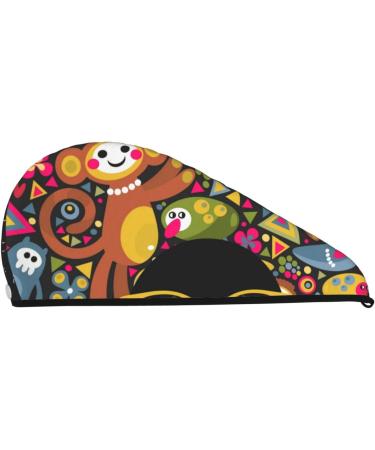 Black Head Microfiber Hair Towel for Women - Super Absorbent Coral Velvet Wrap for Curly & Thick Hair - Buy Online on GoSupps.com