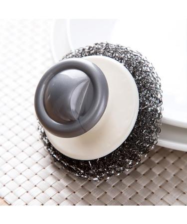 dinio Stainless Steel Scrubber Heavy Duty Pot Scrubbers with Handle Cleaning Brush Wash for Dish - Buy Online on GoSupps.com