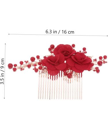 Ipetboom Bride Insert Comb Hair Combs for Women Accessories Wedding Headpiece Rose Hair Comb Bridal Headdress Rose Flower Hair Accessories Barrettes for Women Hair Pin Tiara Flowers Vintage - Buy Online on GoSupps.com