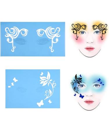 DIY Face Paint Makeup Stencil - Flower & Butterfly Body Coloring Tool for Parties Halloween & Kids' Makeup - Buy Online on GoSupps.com