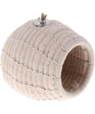 Tbkoly Rope Weave Bird Breeding Nest Bed House Toy for Budgie Parakeet Parrot Cage Perch Hatching Nesting Box beige - Buy Online on GoSupps.com